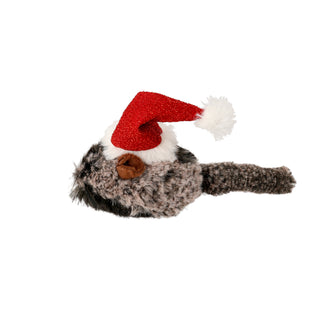 Mús með jólasveinahúfu