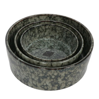 Jasper keramikskál grænn marmari